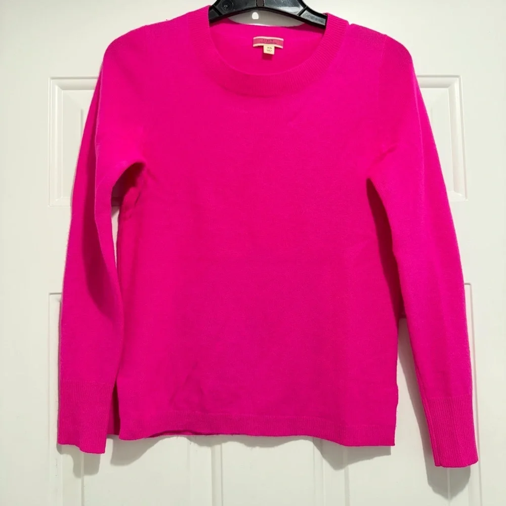 J.Crew Pink 100% Cashmere Crew Neck Sweater Size XS 23088